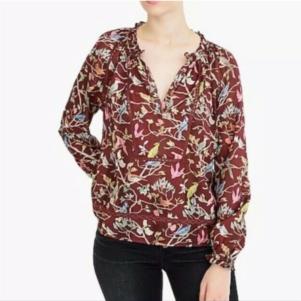 J.Crew Point Sur Ruffle-Neck Popover
